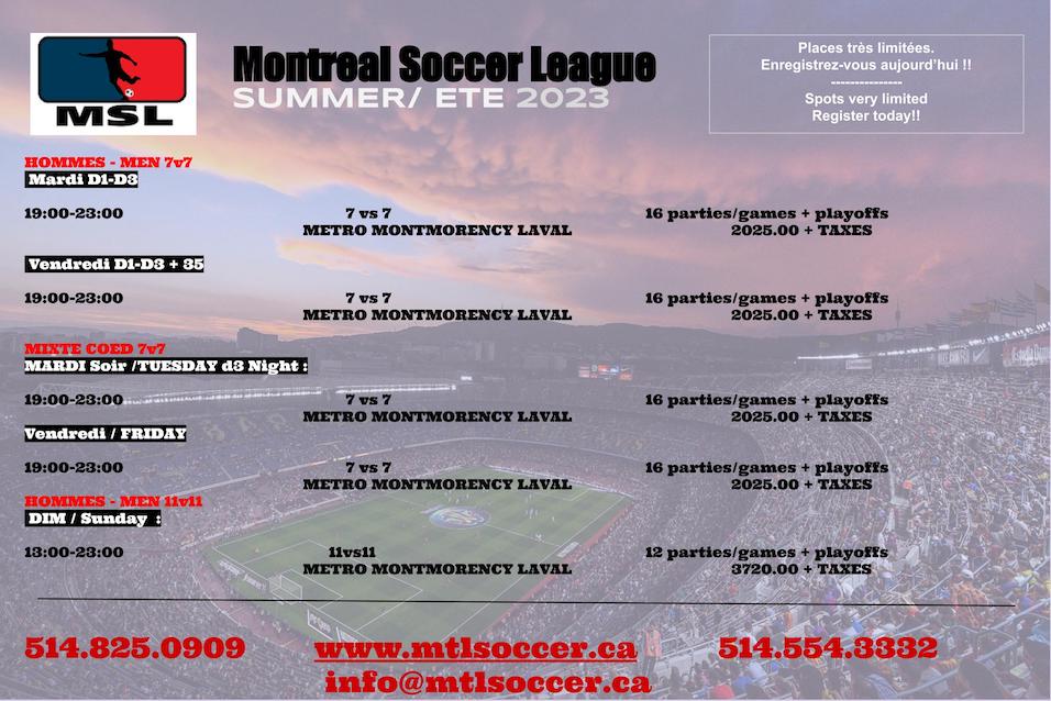 Summer registration 2023 laval